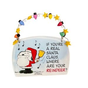 Charlie Brown Peanuts Snoopy Holiday Christmas Wall Decor Ornament Hanging